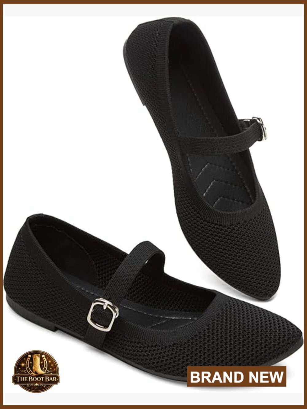 Women's Mesh Ballet Flats with Buckle Strap, Memory Foam, Foldable Travel Shoes